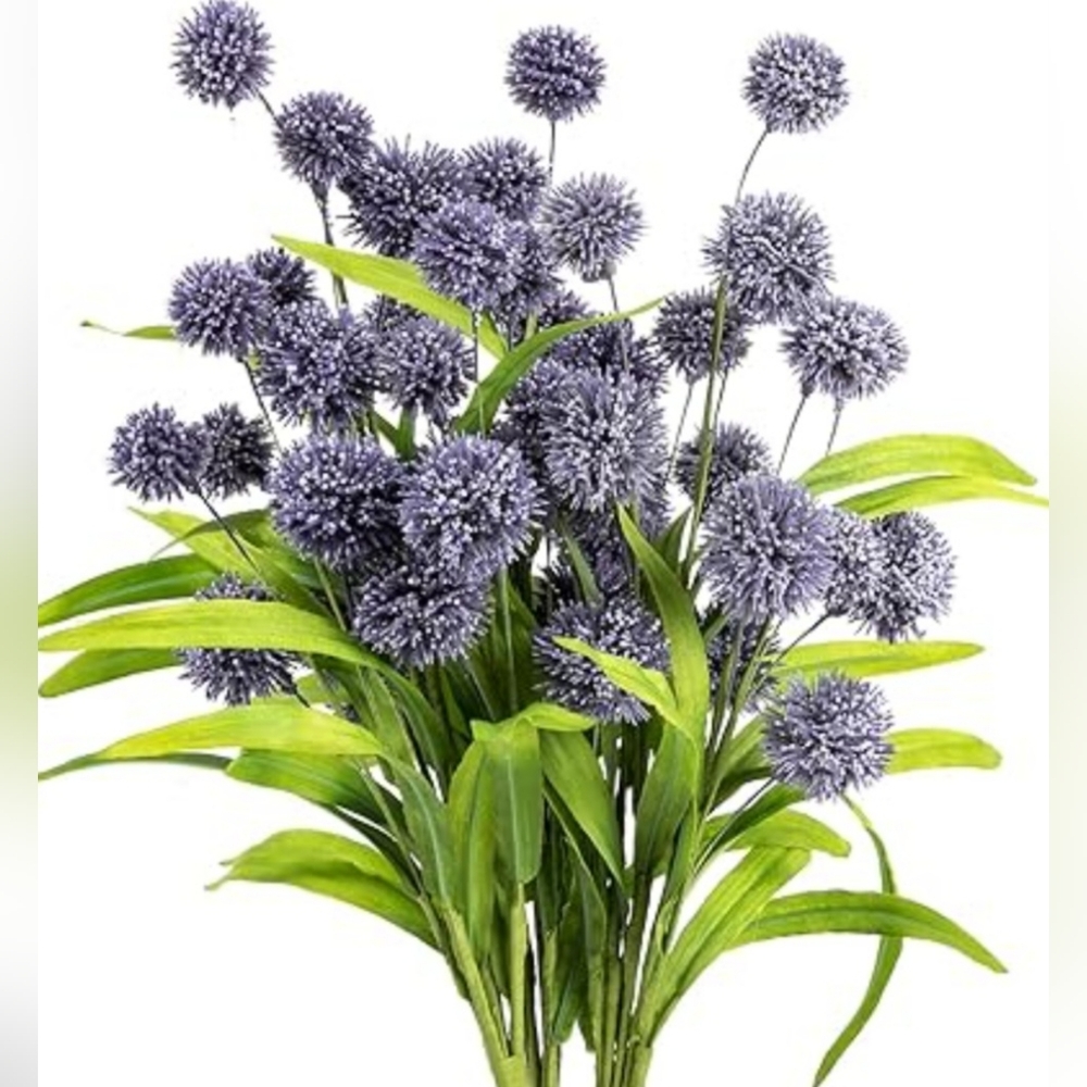 WESAIL Artificial‎ Billy Button Flowers, Faux Thistle 2 Packages